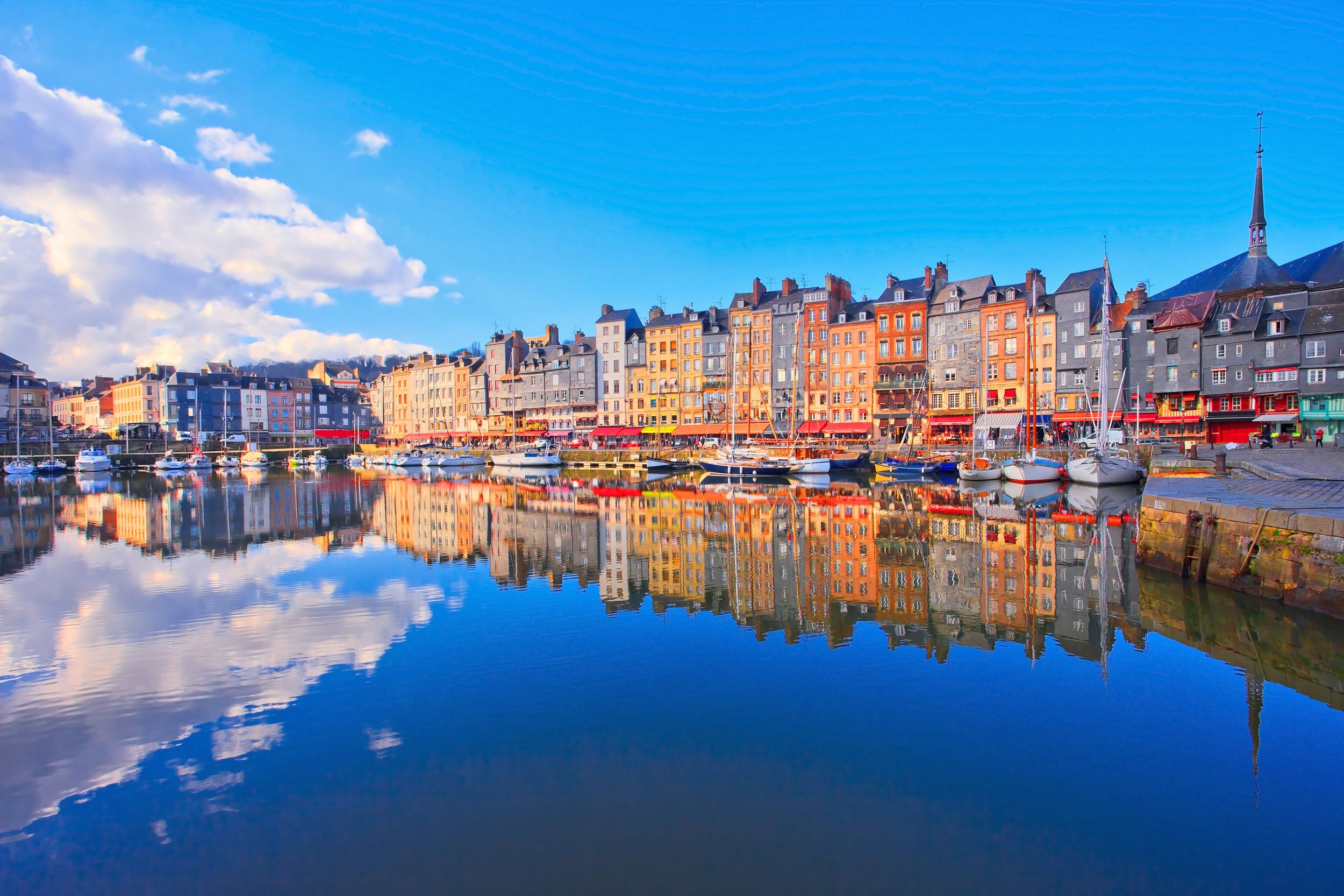 The harbor of Honfleur, Normandy, France, Europe